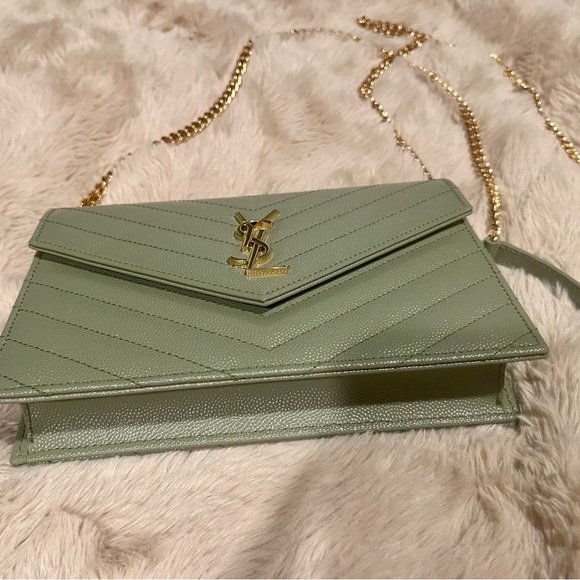 Small YSL Envelope Flap Wallet on Chain - Picture 9 of 10